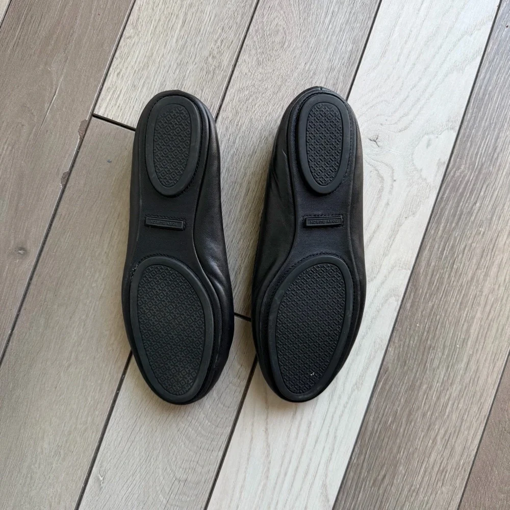 Tory Burch Minnie Travel Leather Ballet Flats